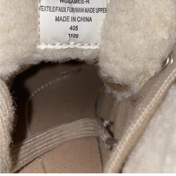 Guess Women’s Suede Hightop Faux Fur Sneakers Sz 7.5 WGSAMEE-R EUC - Picture 6 of 11